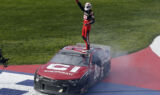 Bowman, No. 88 team celebrates commanding Fontana win