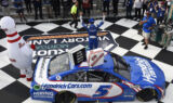 Check out Larson's momentous Watkins Glen celebration!