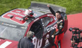 Bowman, No. 88 team celebrates commanding Fontana win