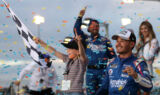 Winner takes all! Check out Larson's Cup championship celebration
